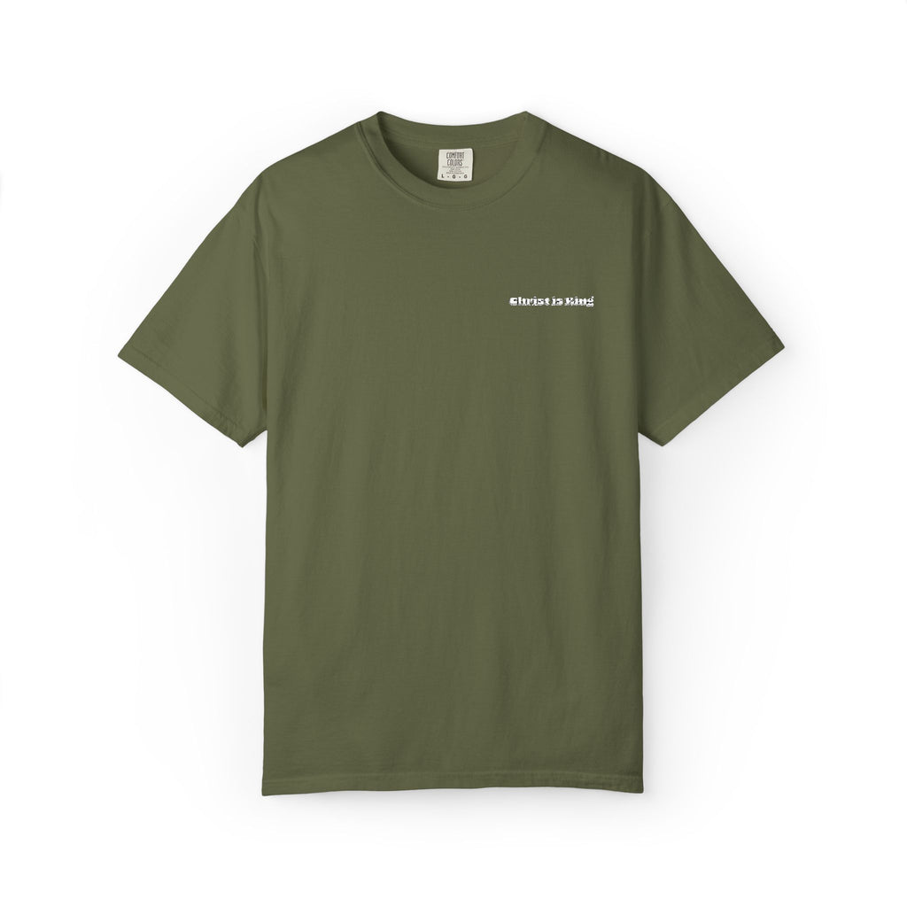 Christ is King - Embroidered Heavyweight 100% Cotton T-Shirt