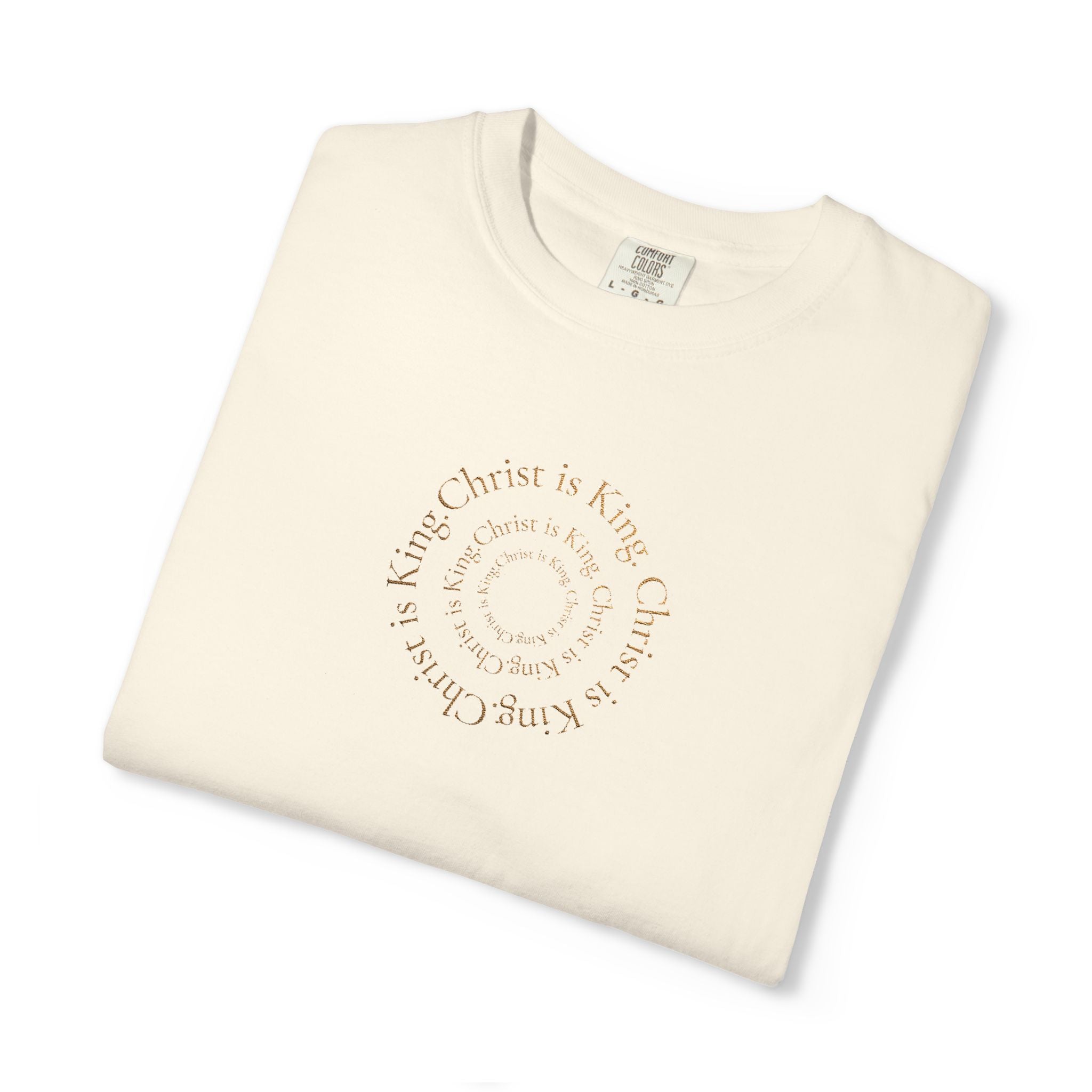 Christ is King - Special Edition - Embroidered Heavyweight 100% Cotton T-Shirt